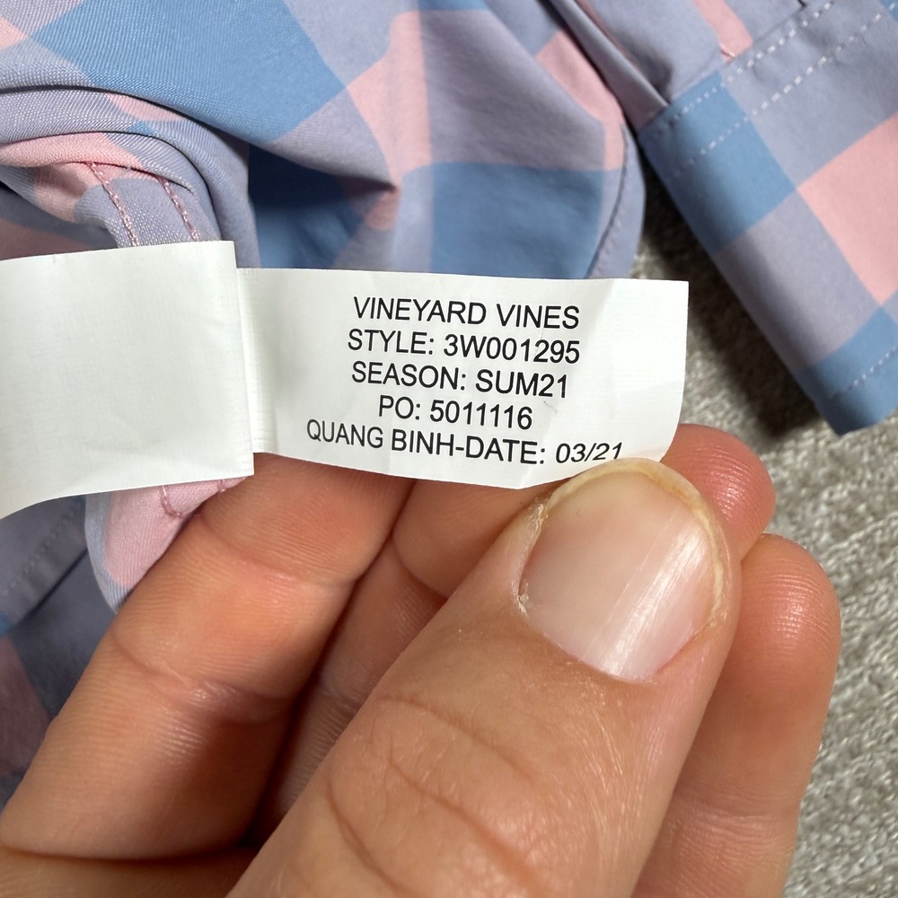 NEW 3 PACK Vineyard Vines Button Up L/S Boys L Multicolor Gingham Plaid Stretch - Picture 12 of 16